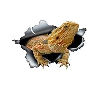 SHUNHUA Personalised Stickers 13cm*8cm Bearded Dragon Car Sticker Torn Metal Personalized Cool Decal Laptop Motorcycle Auto Accessories Decoration PVC