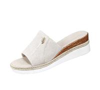 SHUNJOY Women's Wedge Sandals Open Toe Slip On Slide Sandals Stylish Thick Bottom Espadrille Shoes Comfy Casual Summer Beach Slippers Outdoor Daily