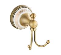 SHUNLI Antique Bronze Brass Towel Hooks for Bathrooms, Wall Mounted Oil Rubbed Bronze Robe Hook for Bathroom Kitchen Bedroom Washroom Shower