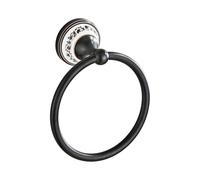 SHUNLI Towel Ring Wall Mounted, Oil Rubbed Bronze Towel Holder, Vintage Heavy Duty Decorative Hand Towel Rack for Bathroom Kitchen Accessories
