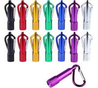 SHUNNBUY 14Pcs LED Flashlight Mini Torch Keyring Pocket Small Torches Light with Batteries Included for Camping Hiking Traveling Cycling Outdoors (7 Colour)