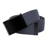 Shunshi Men's Quick-Release Work Belt - Adjustable No-Hole Canvas/Nylon Belt with Metal Buckle, One-Pull Lock for Trousers, Jeans, Tactical & Outdoor Wear (Fits up to 110cm/43.3inch Waist)(Grey)