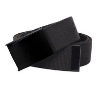 Shunshi Men's Quick-Release Work Belt - Adjustable No-Hole Canvas/Nylon Belt with Metal Buckle, One-Pull Lock for Trousers, Jeans, Tactical & Outdoor Wear (Fits up to 110cm/43.3inch Waist) (Black)