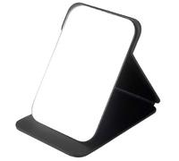 Shunshi Portable Folding Mirror,25.2 * 17.8cm Pocket Mirror Travel Makeup with Adjustable Stand, Folding Tabletop with PU Leather, Desktop Vanity for Office Desk,Table