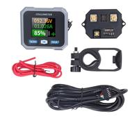 Shunt Battery Monitor, Smart Bluetooth LCD Power Capacity Meter with 18 Inch HD Color Display 10 to 100V 50A Multi Data Tracking for RV Boat ABS Silicone 1 Pack