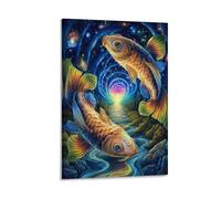 SHUNXIFQ Carp Print, Canvas Wall Art, Pictures for Living Room And Bedroom, Prints for Special Occasions 08x12inch(20x30cm)