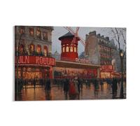 SHUNXIFQ Moulin Rouge Art - Modern Giclee Canvas Prints Landscape Pictures Artwork Paintings on Canvas Wall Art for Home Office Decorations 20x30inch(50x75cm)
