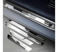 SHUNYIA 4 Pcs Car Door Sill Stainless Steel Car for BMW Serie 5 F11 2012-2016,Sill Protectors Strips Welcome Pedal Threshold Strips Protector Exterior Car Accessories,Silver