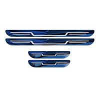 SHUNYIA 4 Pcs Car Door Sill Stainless Steel Car for Colorado RG 2012-2017,Sill Protectors Strips Welcome Pedal Threshold Strips Protector Exterior Car Accessories,Blue