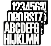 SHUNYINLAI 96 Pcs Letter Number Stickers - Self Adhesive Alphabet Sticker Decals for Mailbox Outdoor Scrapbooking DIY（3 Inch,White