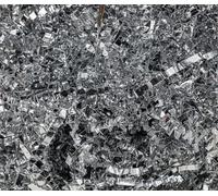 Shunzar Metallic Crinkle Cut Paper Shred, Gift Box Filler, for Packing, Filling, and Stuffing Gift Baskets - Shredded Papers and Packaging Filler for Birthday, Wedding (Silver, 8 oz)