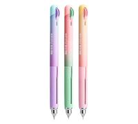 Shunzhong 3Pcs Quiet Gel Pens 0.5mm Quick Dry Smooth Writing for Exams Offices Writing Clicks Pen