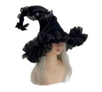 Shunzhong Adjustable Witch Costume Hat Lightweight Comfortable Fabric Elastic Band for Halloween Parties Cosplay Event and Themed Gatherings Halloween Witch Hat Elastic Band