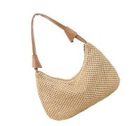 Shunzhong Breathable Straw Purse with Reinforced Handle Vacation Essential Modern Handbag Top Handle Purse for Adventures Travel Handbag