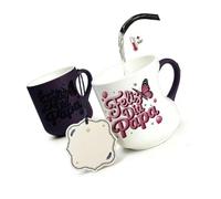 Shunzhong Ceramic Coffee Mug 301-400ml with Heat Reveal Finish, Smooth Cup for Tea, Cocoa, Kitchen, Work Desk Use Thermal Reveal Cup Tea Drinkware Breakfast Cocoa Desk Sipping Ceramic Drink