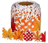 Shunzhong Fall Trim Sticker 32.8ft Bulletin Board Borders for Thanksgiving Classroom Notice Boards Maple Border Sticker