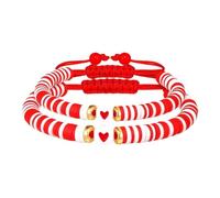 Shunzhong Flexible Stretchy Soft Clay Friendship Set Adjustable Wristbands Lightweight Jewelry Best Friend Colorful Clay Beads Bracelets