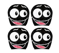 Shunzhong Funny Shocked Eye Headrest Protectors Resistant Polyester Easy to Clean Auto Accessories Suitable for Kids Covers Cartoon Funny Quick Simple Shocked Headrest Eye for Fabric Fit Shock Travel