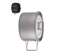 Shunzhong Metal Lunch Box for Commuting Travel Camping Cookware Outdoor Cooking Pots with Lid and Folding Handle Container Rusts Resistant Lunch Box