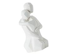 Shunzhong Sl lazed Ceramic Lovers Figurine, Modern Minimalists Home Decoration, Elegant Wedding Living Room or Occasions Ceramics Couple Figurine