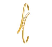 Shunzhong Stackable Retro Geometric Cuff Stainless Steel 18K Gold Coated Jewelry Simple Elegant Design Formal Casual Wear Accessory Retro Geometric Line for Women