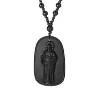 Shunzhong Stylish Spiritual Necklace Featuring Intricately Carved Buddhas Pendant From Natural Stone Individualized Buddhas Jewelry Buddhist Protective Necklace
