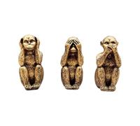 Shunzhong Three Monkeys Sculpture Set See Not Hear Speak Evil Figurines for Adding Artistic Touch to Space Wise Monkeys Decoration