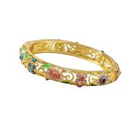 Shunzhong Unique Drip Oil Enameled Clovers Symbol Crafted From Alloy in Ethnic Fashion Representing Fortunes Enameled