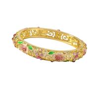 Shunzhong Unique Drip Oil Enameled Clovers Symbol Crafted From Alloy in Ethnic Fashion Representing Fortunes Enameled