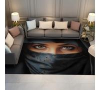 SHUODAOCO Artistic Veiled Area Rug 180x240cm Large Soft Non Slip Carpet Exotic Woman Portrait Design for Bedroom Living Room Backyard Machine Washable