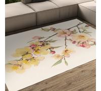 SHUODAOCO Colorful Kitchen Rugs 90x150cm Non Slip Washable Low Pile Stain & Fade Resistant Indoor Floor Mat for Entryway Bathroom Laundry Room Boho Floral Decor