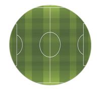 SHUODAOCO Mathematical Geometric Patterns Round Rugs - Green Striped Texture Washable Bathroom Carpets for Classroom Conference Room Guest Room Office 200cm