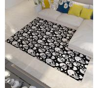 SHUODAOCO Skull & Heart Pattern Front Door Mat Entrance Indoor Non Slip Floor Welcome Entryway Rugs 100x150cm For Kitchen Bedroom Living Room Decor Large