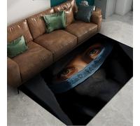 SHUODAOCO Veiled Eyes Area Rugs 60x120cm Boho Woman Eye Rug for Entrance Dining Room Vintage Artistic Carpet Minimalist Portable Non Slip Stylish Decor