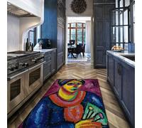 SHUODAOCO Woman Portrait Machine Washable Rugs for Living Room 90x150cm Fan Large Area Rug Stain Resistant Dining Room Mat for Under Table Non Slip Soft Bedroom Indoor Carpet for Dorm