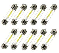 ShuoHiuLTD 10pcs Warm White Festoon 41mm/42mm C5W COB LED Interior SMD Bulb Car Reading Light Source Dome Reading Lamp 12V 3500K