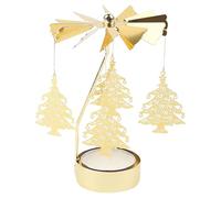 SHUOHONG Rotating Christmas Metal Rotating Candle Holder, Tealight Candle Holder, Table Candle Holder, Table Candle Holder, Decorative Candles for Christmas Birthday Wedding (T)