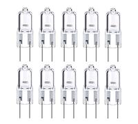 ShuoHui 10 Stück AC/DC 12V Halogenlampen GY6.35/G6.35 50W Dimmbar Warmweiß 2700K Bi-Pin Klare Kapsellampe für Kronleuchter, Schreibtischlampe, Hängelampe, Wandleuchte