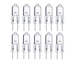 ShuoHui 10 Stück AC/DC 12V Halogenlampen GY6.35/G6.35 50W Dimmbar Warmweiß 2700K Bi-Pin Klare Kapsellampe für Kronleuchter, Schreibtischlampe, Hängelampe, Wandleuchte