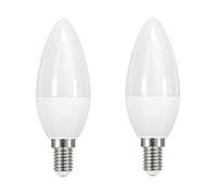 ShuoHui 2 x E14 LED Light Bulbs 3 W (Replaces 30 W) Candle Shape Candle Bulb Energy Saving Spotlight 6 5630 SMD AC 110-240 V Warm White