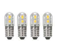 ShuoHui 4 x E10 LED Light Bulb 6 V with Screw Base 2835 4 SMD Chips Yellow Upgrade for Headlight Torch Torch Warm White 3000 K