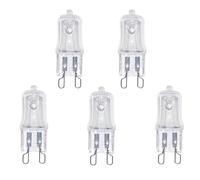 ShuoHui 5pcs G9 Halogen Bulbs 18W/20W/25W/33W/42W 230V 2800K Warm White Clear Capsule Halogen Lamps Dimmable, No Strobe, No Flicker (42, Watts)