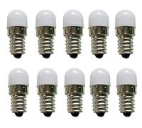 ShuoHui E10 LED Light Bulb, 3 V to 24 V, Warm White, Pack of 10 AC/DC E10 Miniature Screw LED Lamps, Torches, 0.2 W, 3000 K (3 Volt)