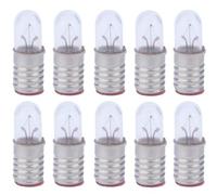 ShuoHui E5 Mini Light Bulb 24 V 50 mA Warm White E5.5 H0 Yellow Pack of 10 Screw Bulbs (24 V)