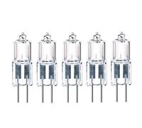 ShuoHui G4 Halogen Bulbs, T3 10W 12V Pin Base Lamps, Capsule Lamp, G4 Socket for Puck Light Under Cabinet, Chandelier, 100 lm Warm White 2700K (5)