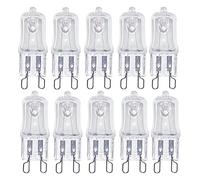 ShuoHui G9 230 V 20 W Halogen Light Bulb, HaloPin Clear Replacement for Beam Angle, Warm White, 2700 K, Pack of 10