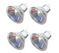 ShuoHui MR11 Halogen Bulbs 12 V 10 W GU4 Bi-Pin Base Spotlight Dimmable Glass Cover 35 mm Diameter Warm White 2700 K (4)