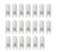 ShuoHui Pack of 20 HaloPin Halogen Socket Bulbs, G9 Base, Dimmable, 40 Watt, Replacement for 40 Watt, 35° Beam Angle, Warm White - 2700 K Frosted