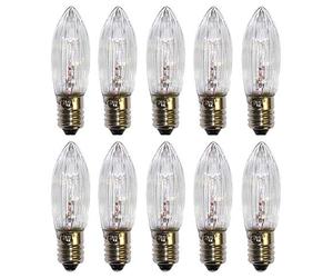 ShuoHui Tapered Candles E10 8 V 3 W Replacement Bulb Light Bulbs Top Candle for Electric Arc and Arc Warm White (10)