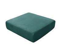 SHUOJIA Sofa Seat Cushion Covers, Stretch Velvet Sofa Cover, Non-Slip Couch Cushion Covers Replacement for Individual Cushion,with Elastic Fabric,Machine Washable (Green,3-Seater)